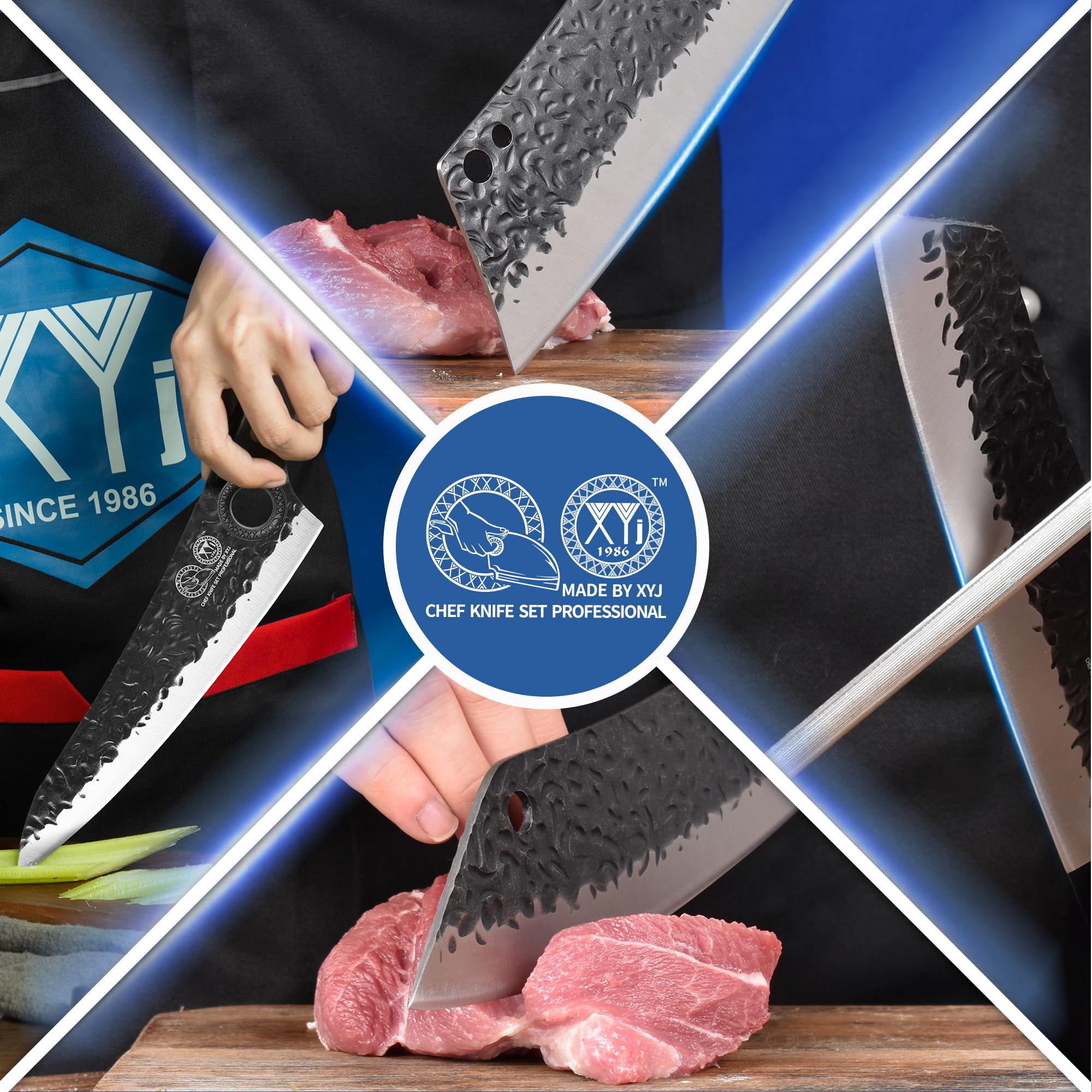 XYJ cuchillo para trinchar y cortar carne con filo estable
