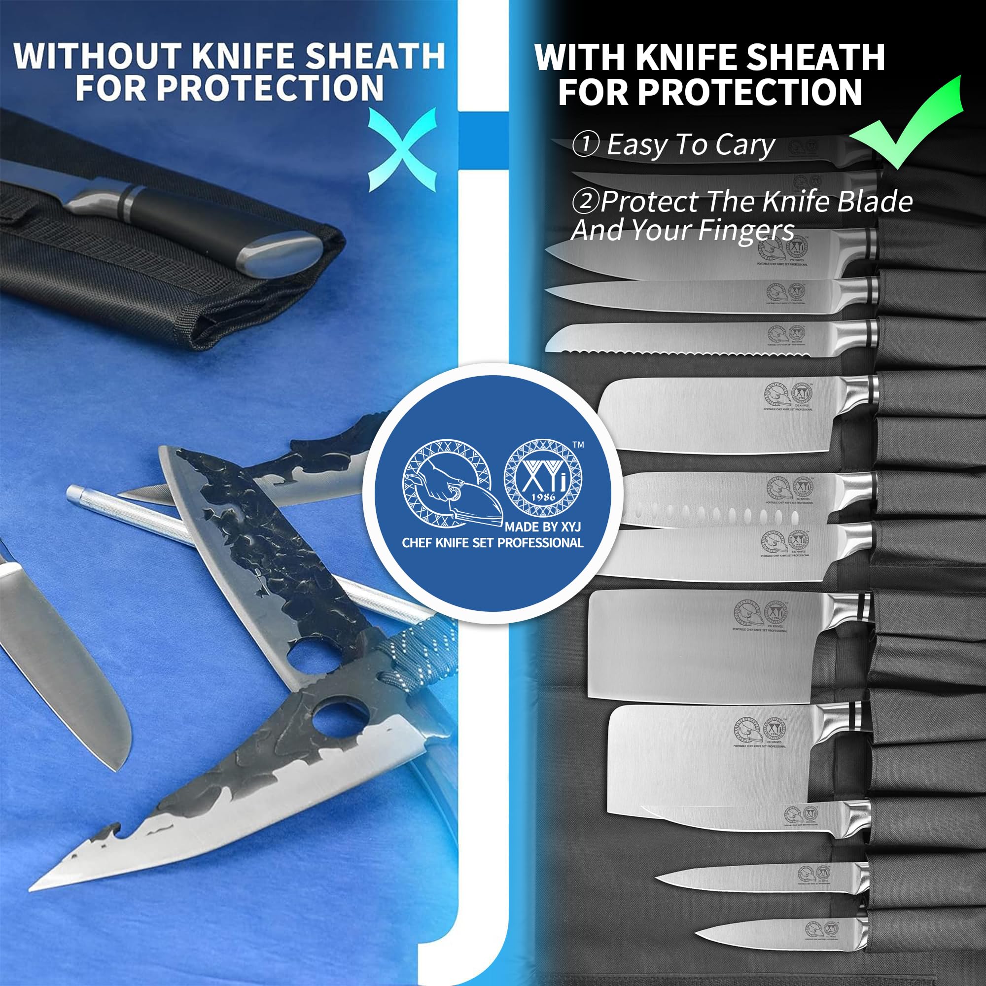 Cuchillo para vegetales XYJ de 6,5 pulgadas para seccionar fácilmente