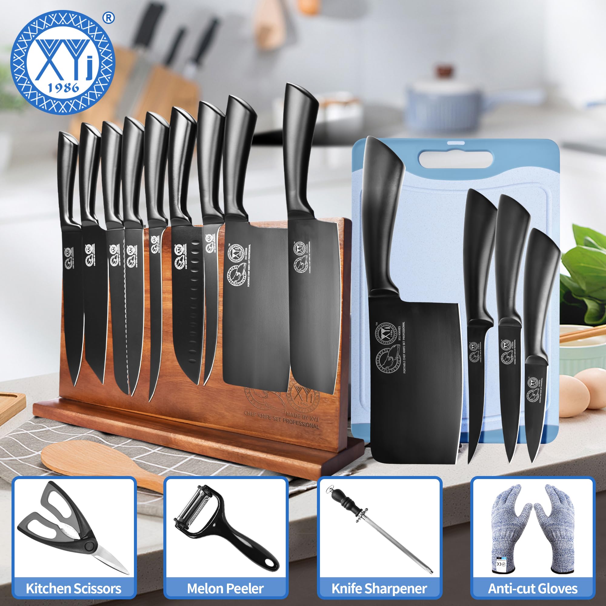 Cuchillo pelador XYJ de 3.5 pulgadas para trabajos finos.