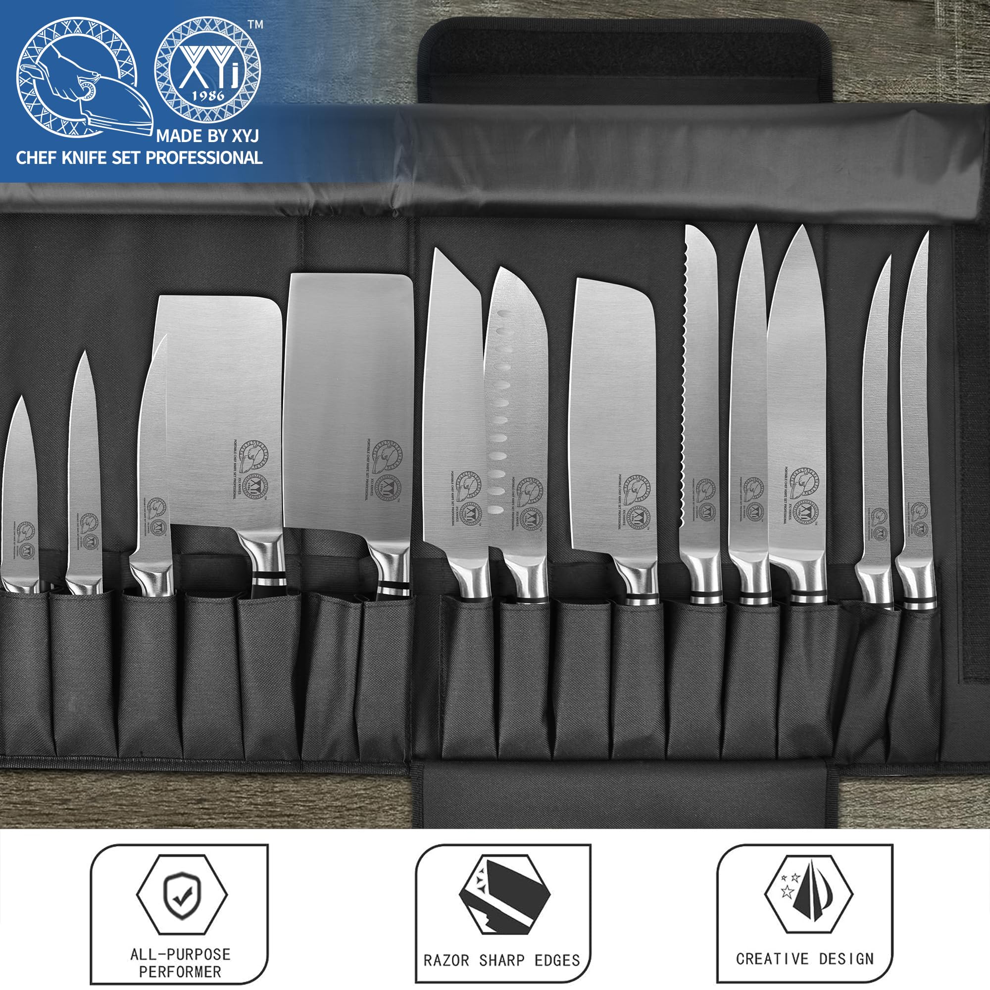 Cuchillo santoku XYJ de 7 pulgadas para cortar y picar con precisión