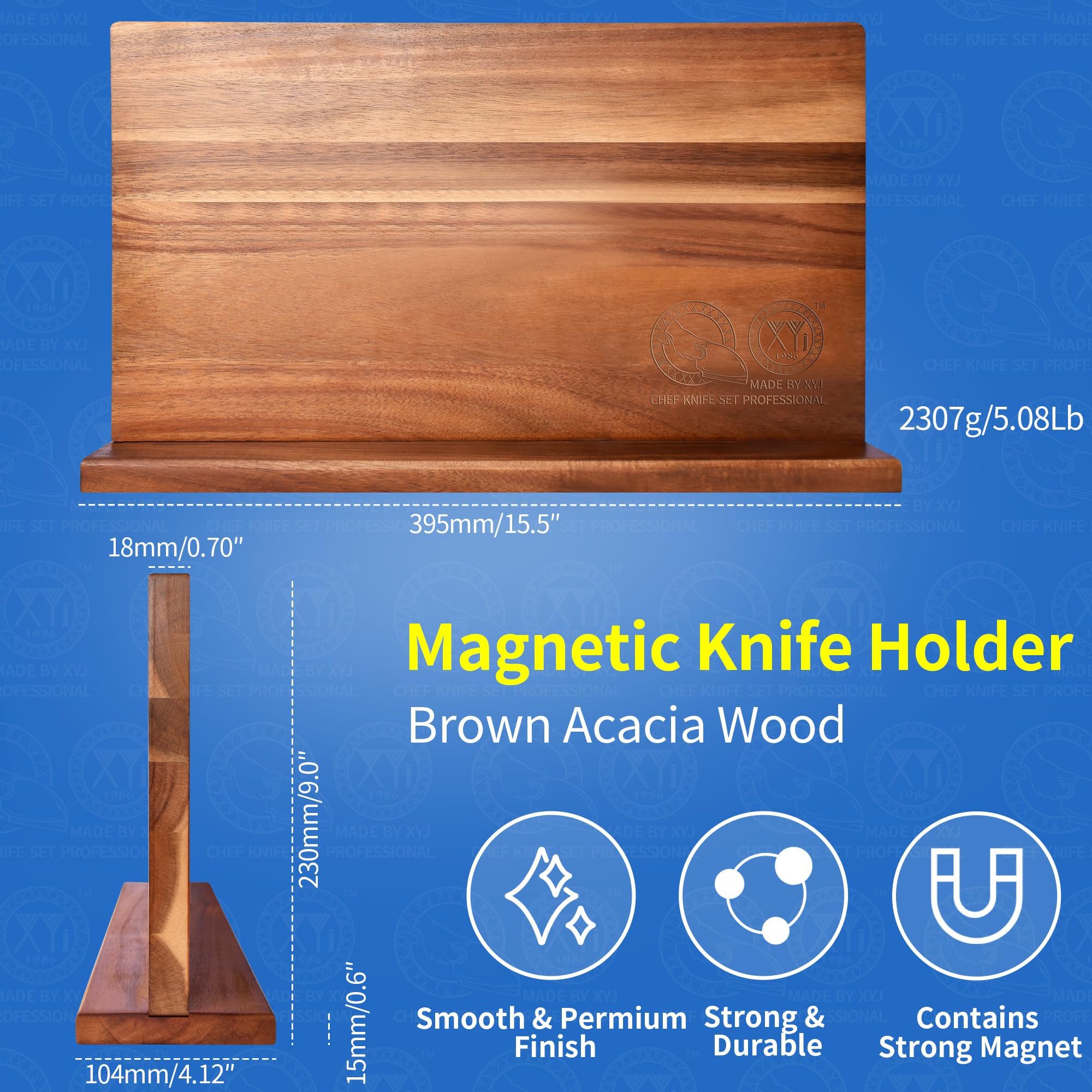 XYJ placa magnética fuerte: sujeta cuchillos con seguridad sin perforaciones.