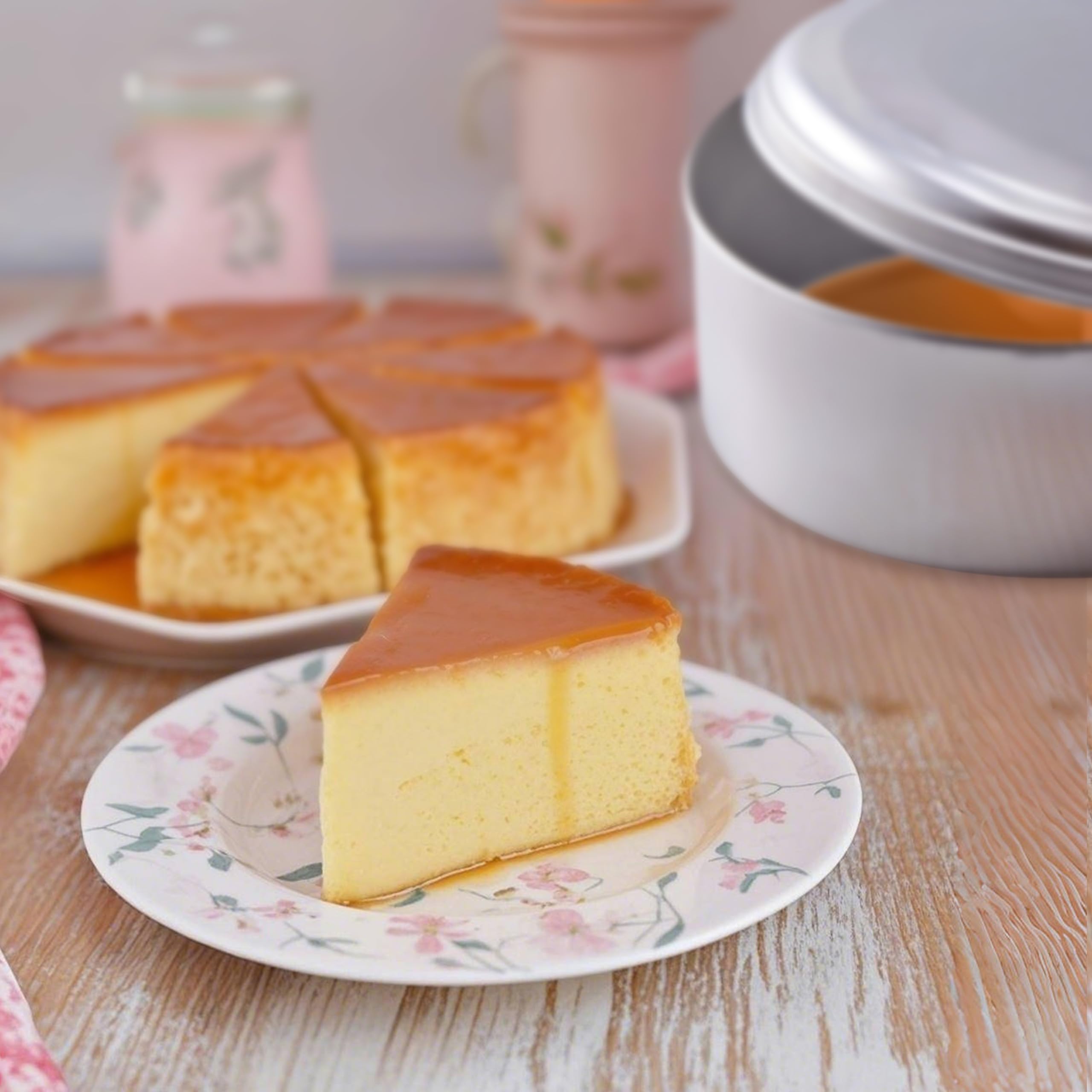 Quesillera Xylarnoveth 1-2L con tapa, porciones perfectas para flan.