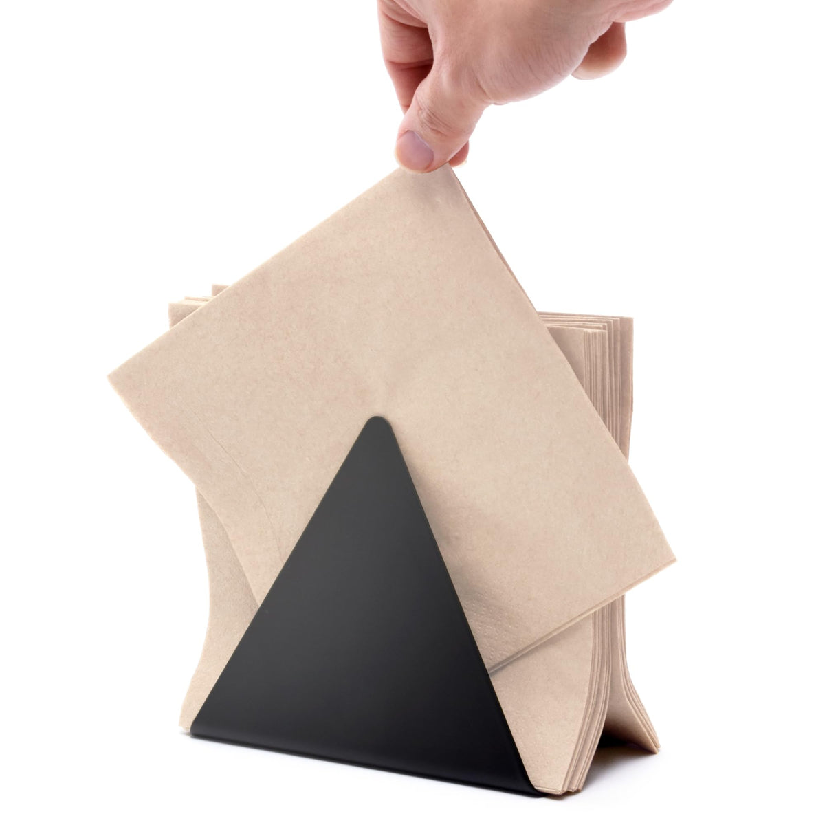 xympo porta-servilletas Autoajustable en negro para dispensar ordenadamente.