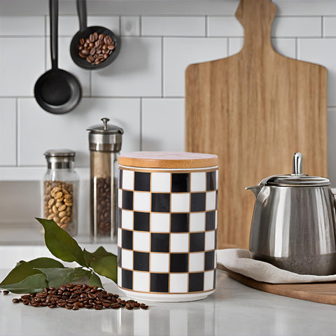 XYQXYQ diseño clásico en negro y blanco para la cocina.