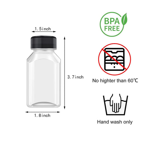 Botellas XYSMZM de plástico transparente, duraderas y reutilizables