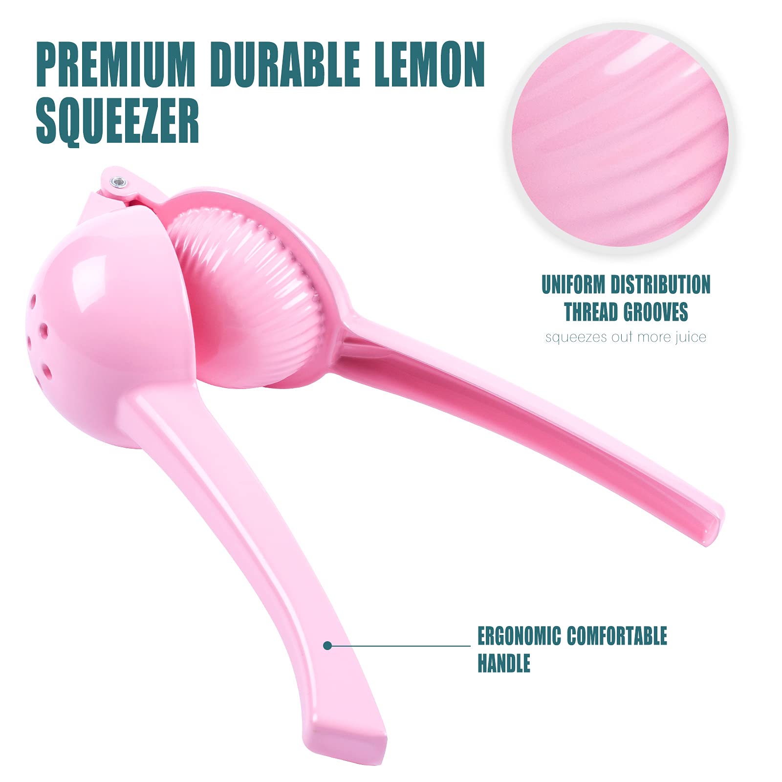 Y-me prensador cítrico ergonómico rosa facilita la extracción