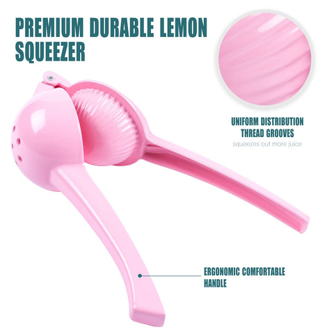 Y-me prensador cítrico ergonómico rosa facilita la extracción