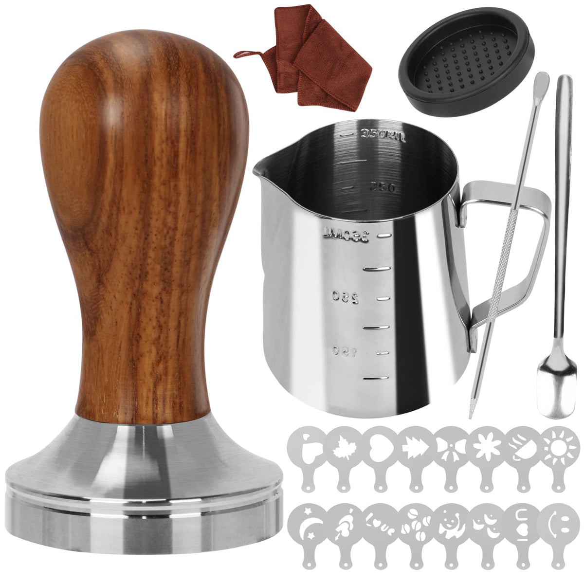 Tamper Y-Step 51mm para espresso, con agarre cómodo y base estable.