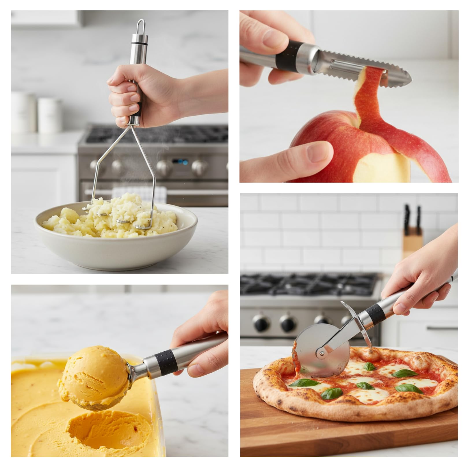 Cortador de pizza de silicona Y TOP PRODUCTS para rebanadas limpias.