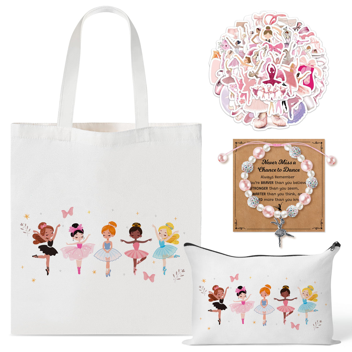 Y1tvei bolsa de lona para bailarinas, espaciosa y duradera para libros o compras.