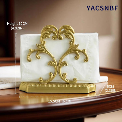 YACSNBF porta-servilletas dorado-bronce para comedor, añade estilo clásico.