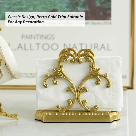 YACSNBF porta-servilletas dorado-bronce, diseño clásico para múltiples decoraciones.