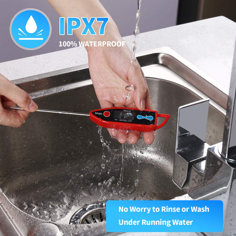 Termómetro Yacumama IPX7 impermeable para lavados seguros.