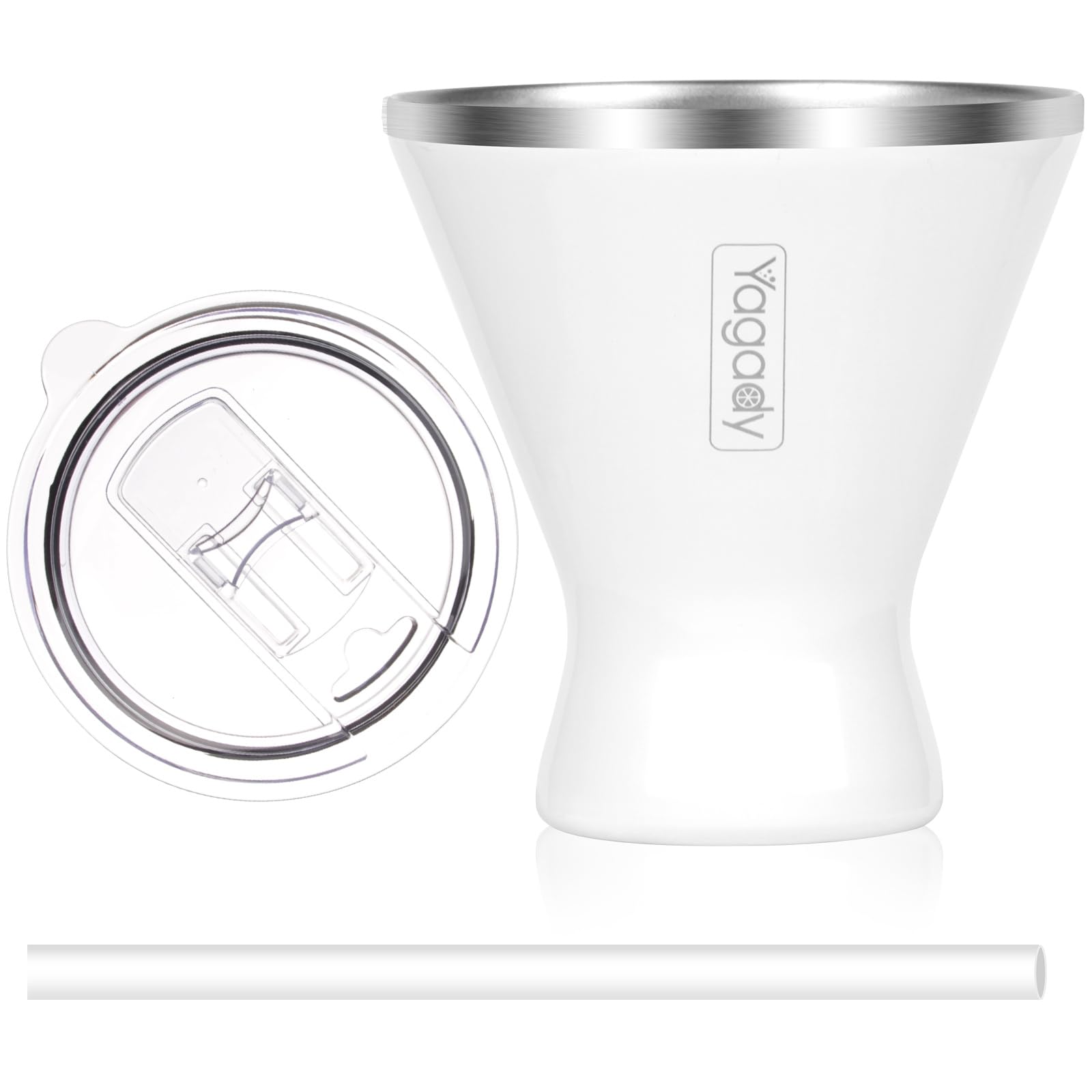 Yagady martini tumbler de acero inoxidable, diseño elegante para disfrutar en casa.