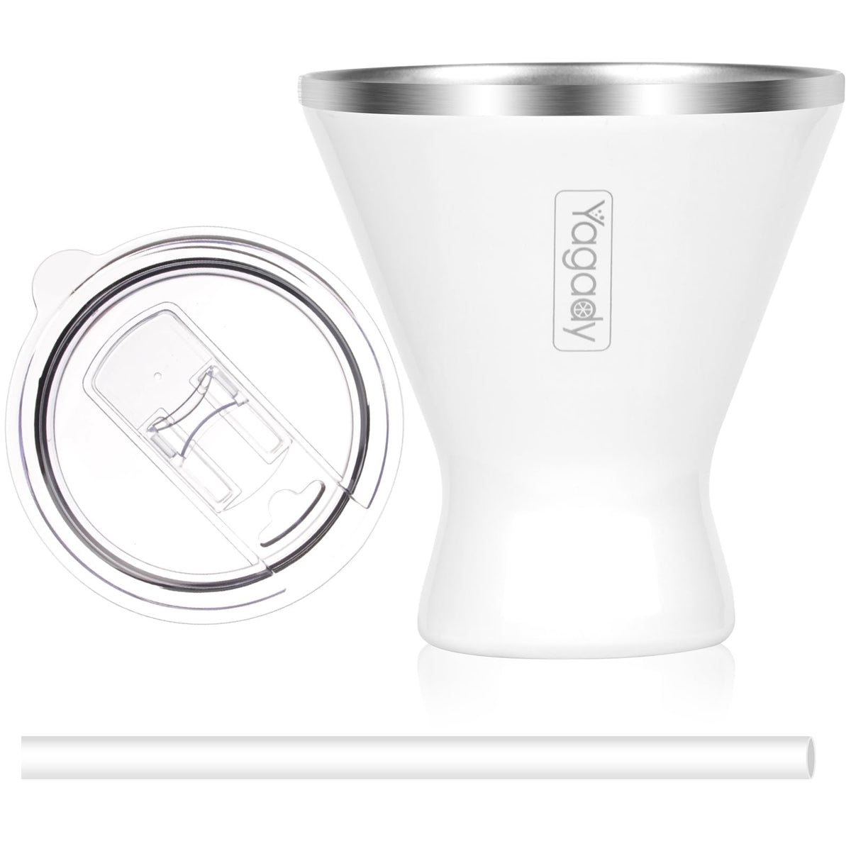 Yagady martini tumbler de acero inoxidable, diseño elegante para disfrutar en casa.