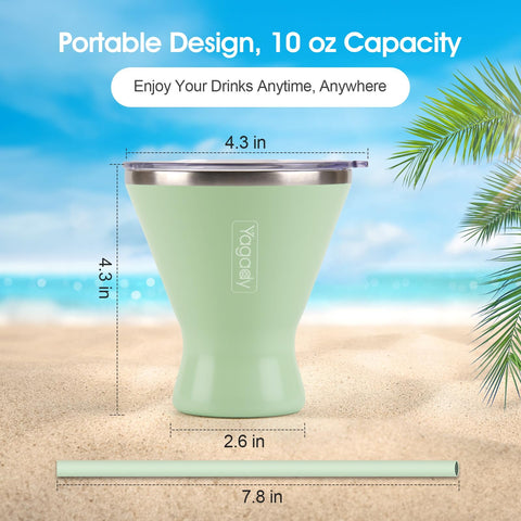 Empuñadura ergonómica del Yagady Martini Tumbler para un agarre cómodo