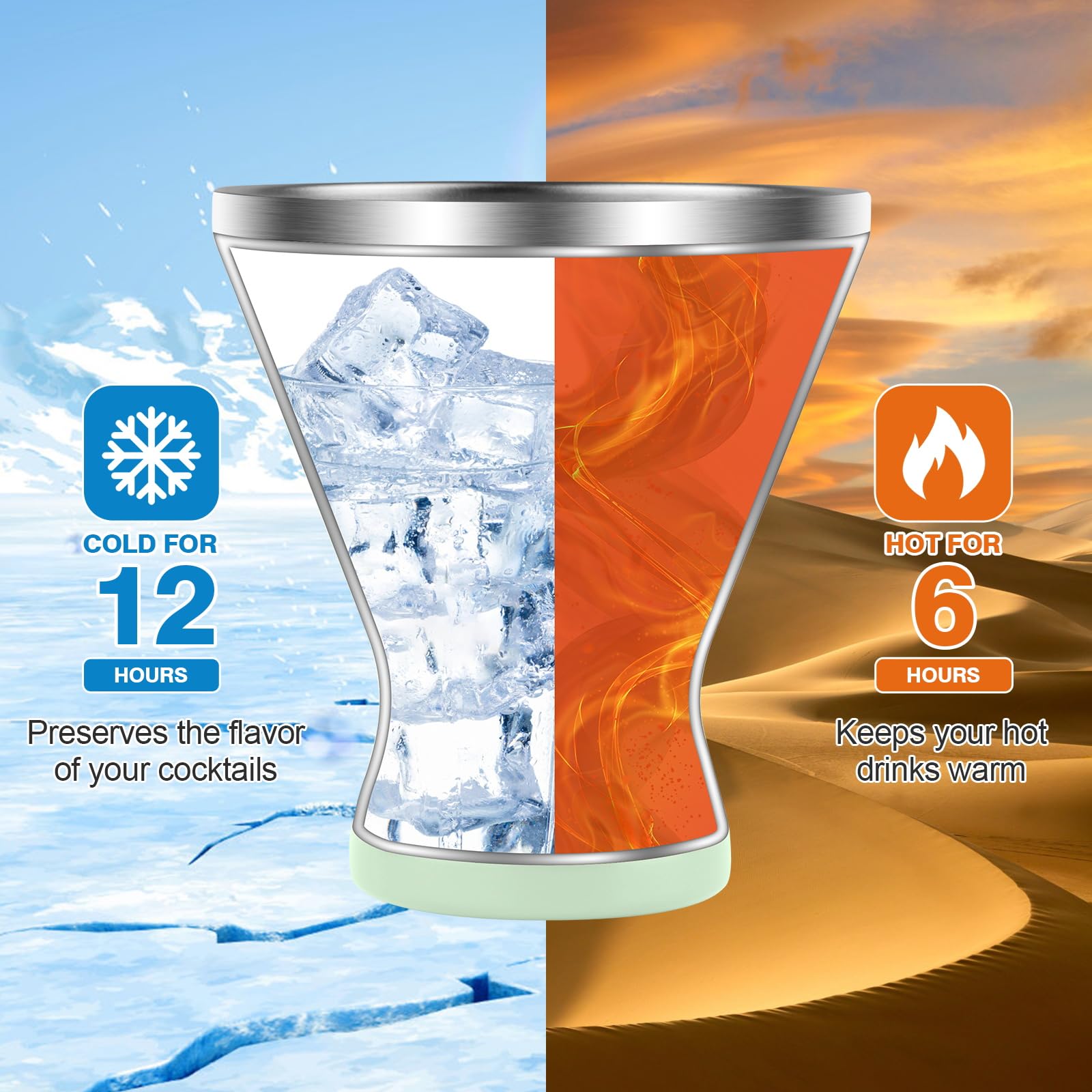 Paja de silicona recortable del Yagady Martini Tumbler para beber cómodo