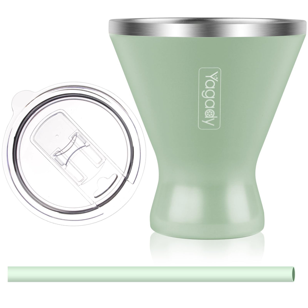 Tapa segura del Yagady Martini Tumbler para evitar derrames y mantener la bebida fresca