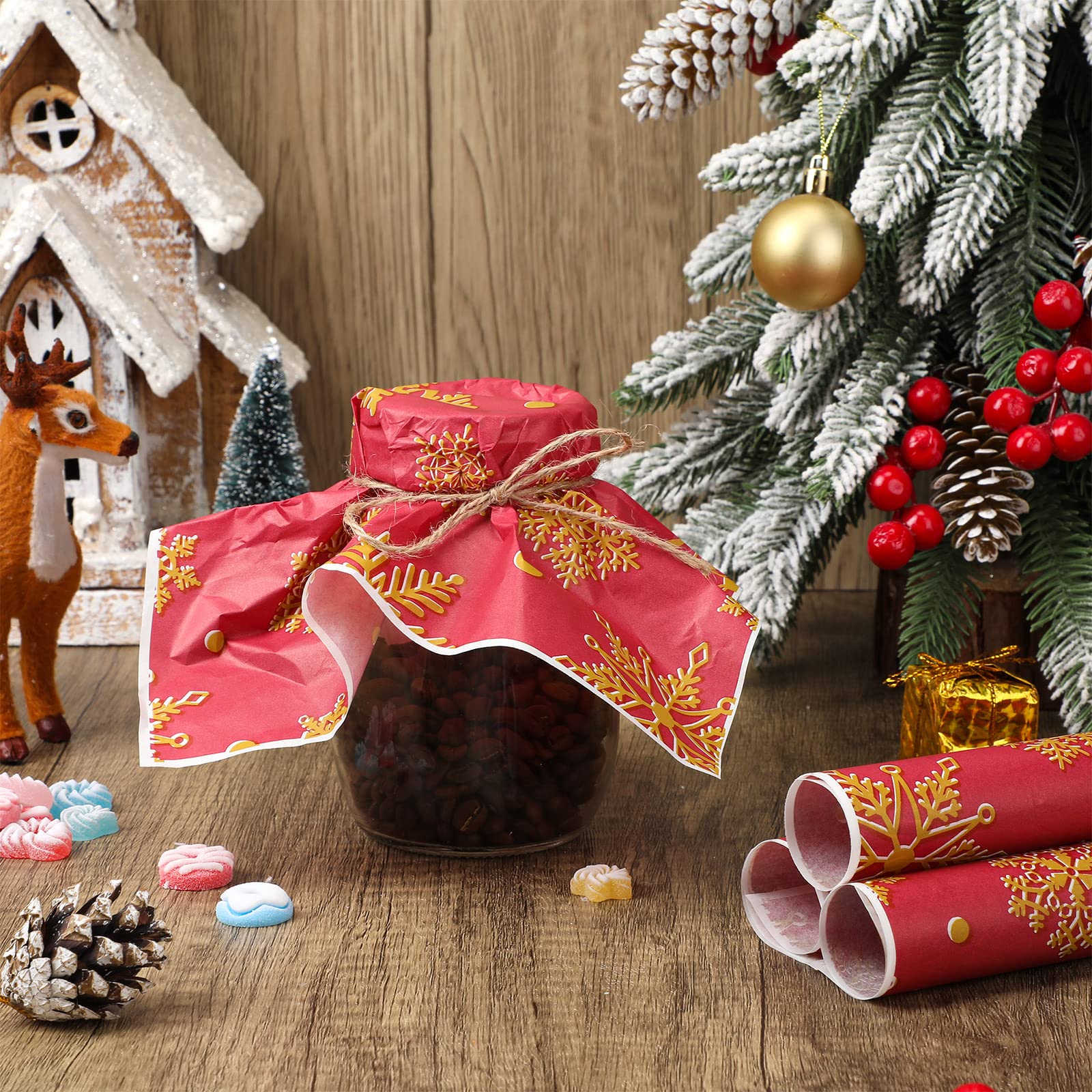 Yahenda papel envuelto Navidad dulces: práctico para envolver snacks y postres.