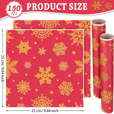 Yahenda pergamino Navidad diseños coloridos: añade color y ambiente a la mesa.