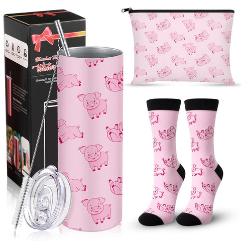 Yahenda Taza aislada 20 oz con cerdito, mantiene bebidas frías o calientes.