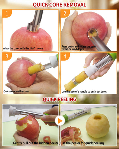 Corte rápido de frutas con YAKAUEI para ensaladas y snacks.