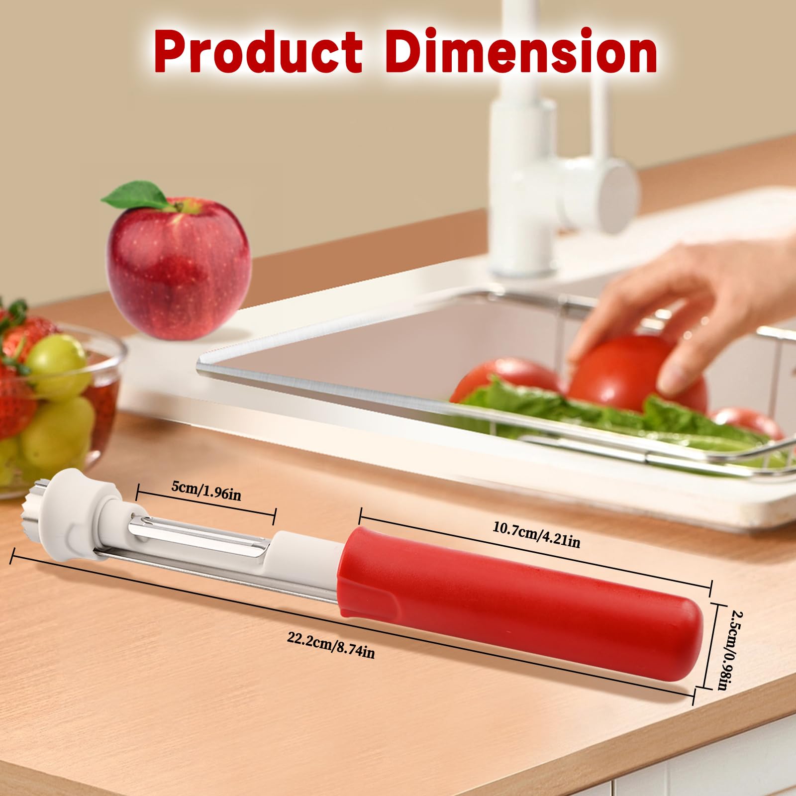 Mango ergonómico YAKAUEI para manejo seguro y cómodo.