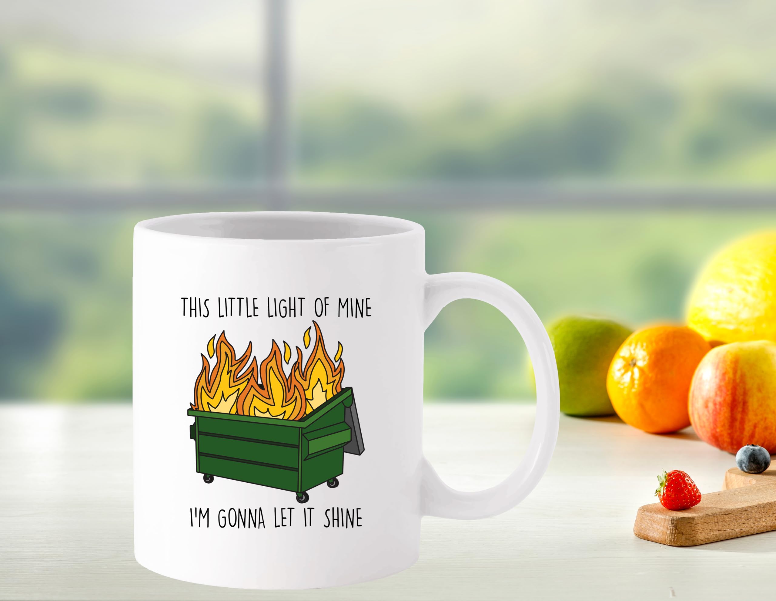 Taza Yalocib para uso diario de café, aporta humor y motivación en cada sorbo.