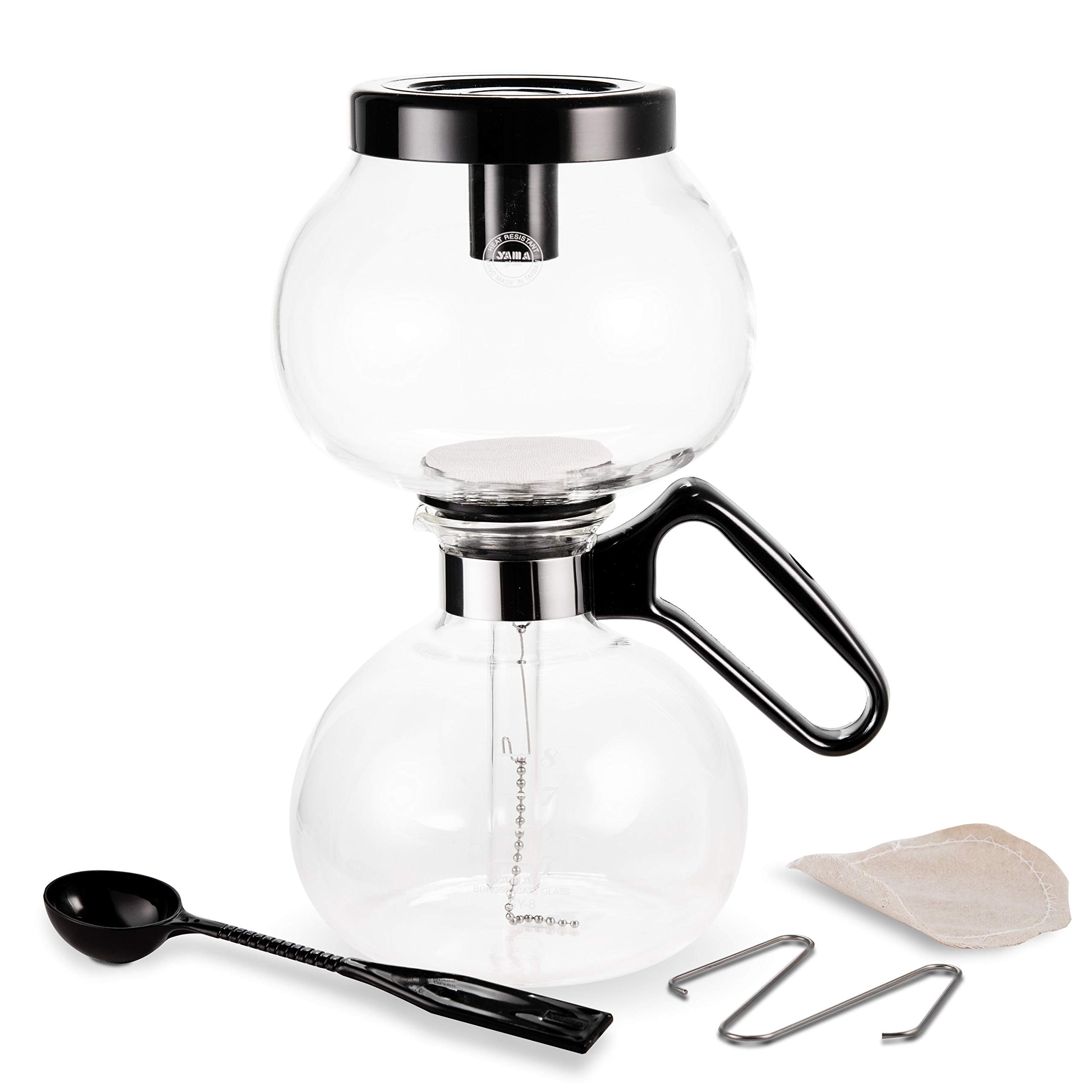 Apto para lavavajillas, limpieza rápida de la cafetera sifón Yama Glass