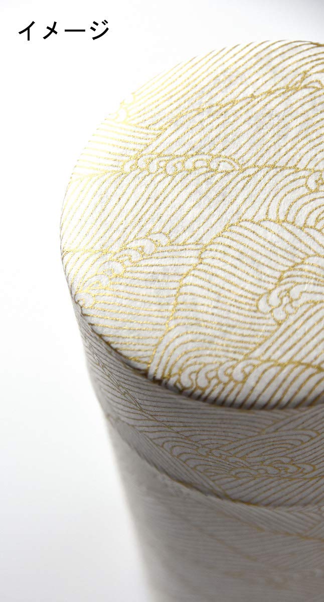 Yamaco Po Kan: detalle de papel washi en la superficie de la lata.