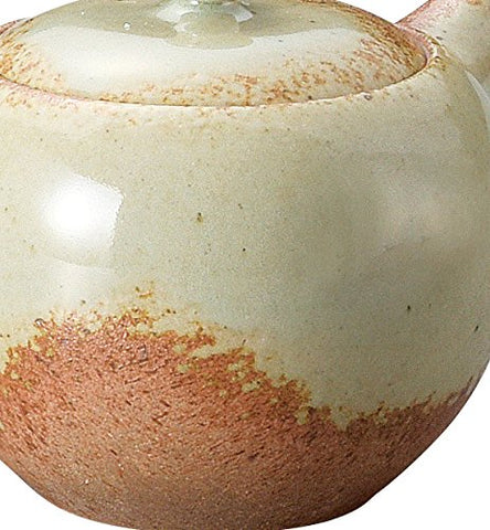 Yamaki Ikai Tokoname Y715 Isshin, tetera glaseado de ceniza, detalle de textura para rituales de té.