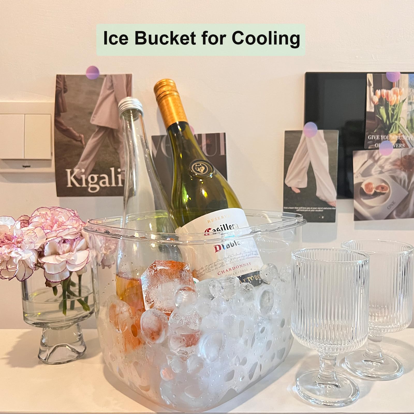 Yamteck cubeta de hielo para refrigerador de 6 litros y fácil acceso