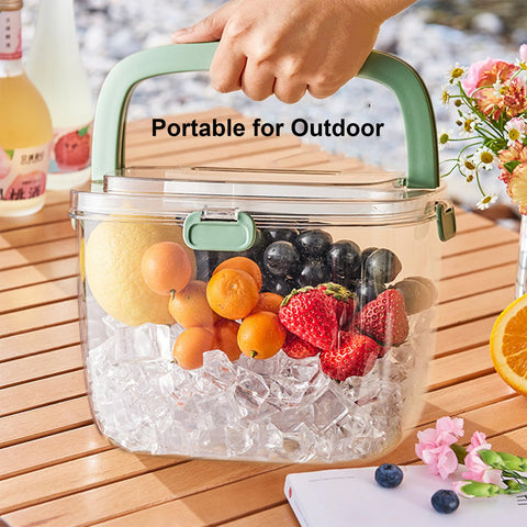 Yamteck molde grande de cubos para hielo y baño de hielo