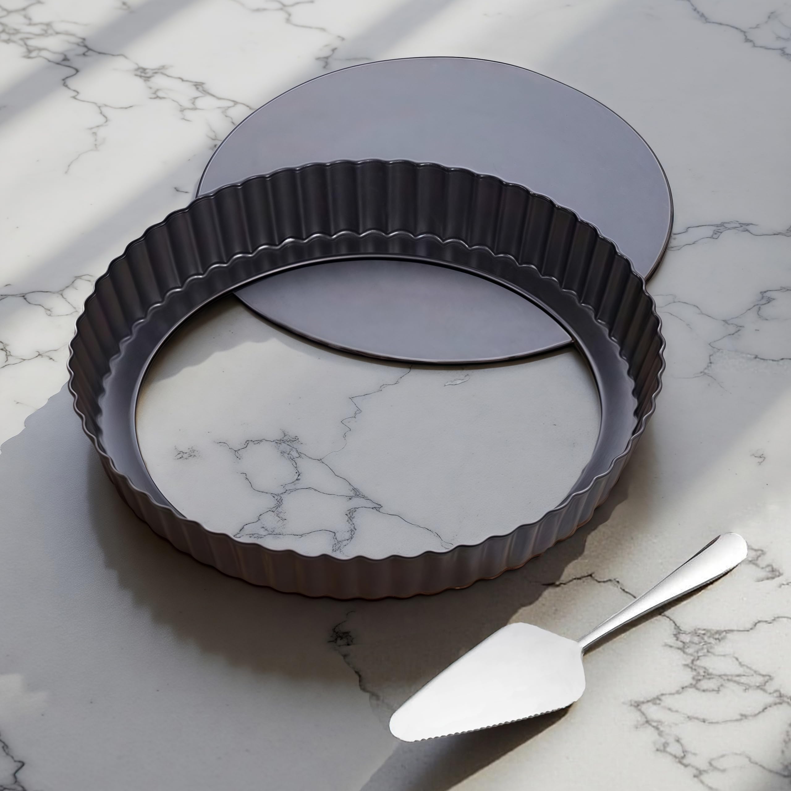 Yamteck tarta de 9 pulgadas con base desmontable para desmoldar fácilmente.