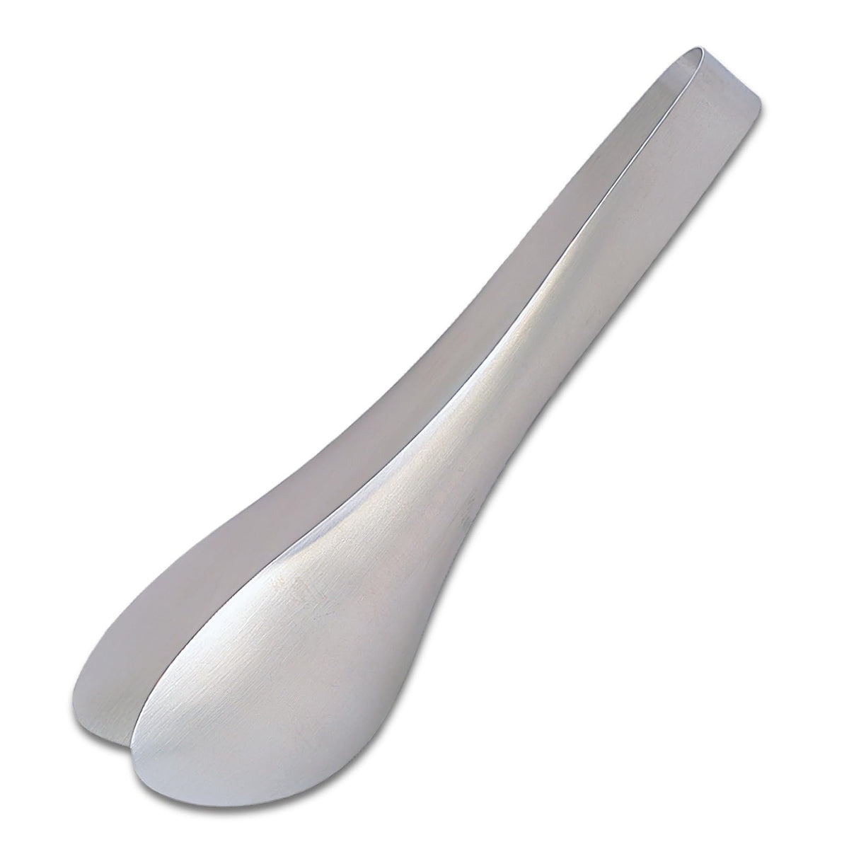Pinzas Sori Yanagi en acero inoxidable, agarre ergonómico para cocinar.
