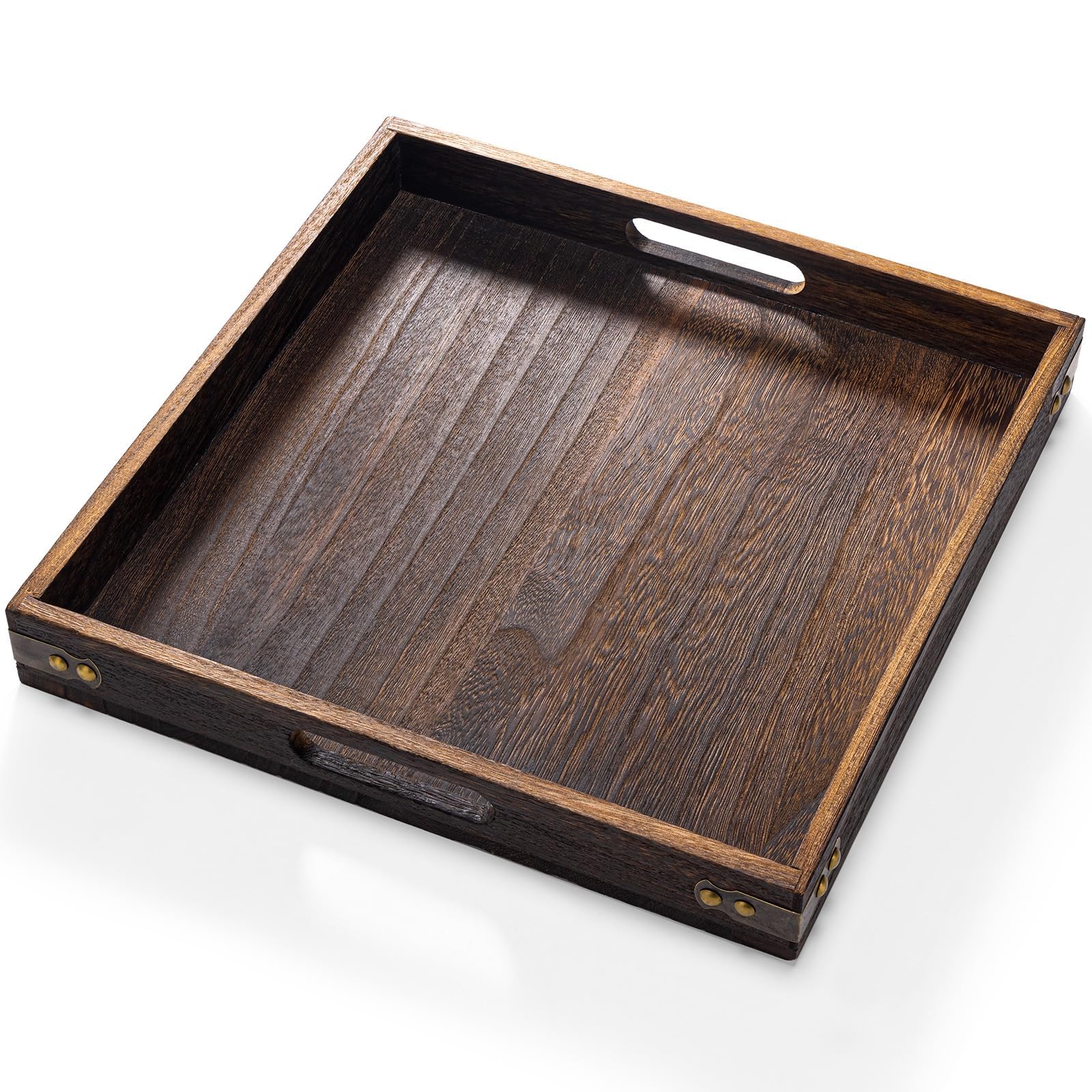 Yangbaga bandeja servicio con asas 13x13, ideal para servir y mantener orden.