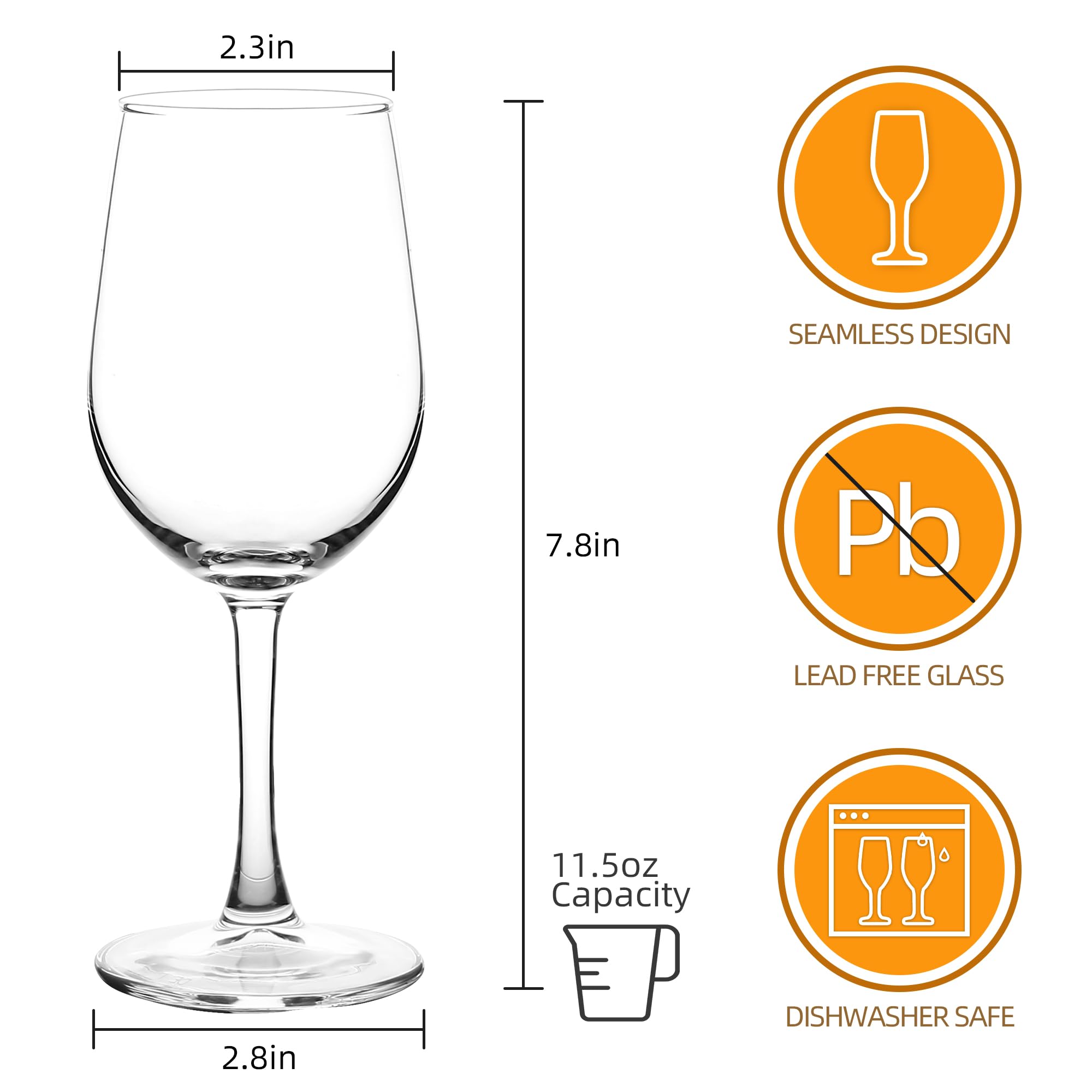Yangnay copas-vino-11-5-oz: muestran el color del vino para una experiencia visual.