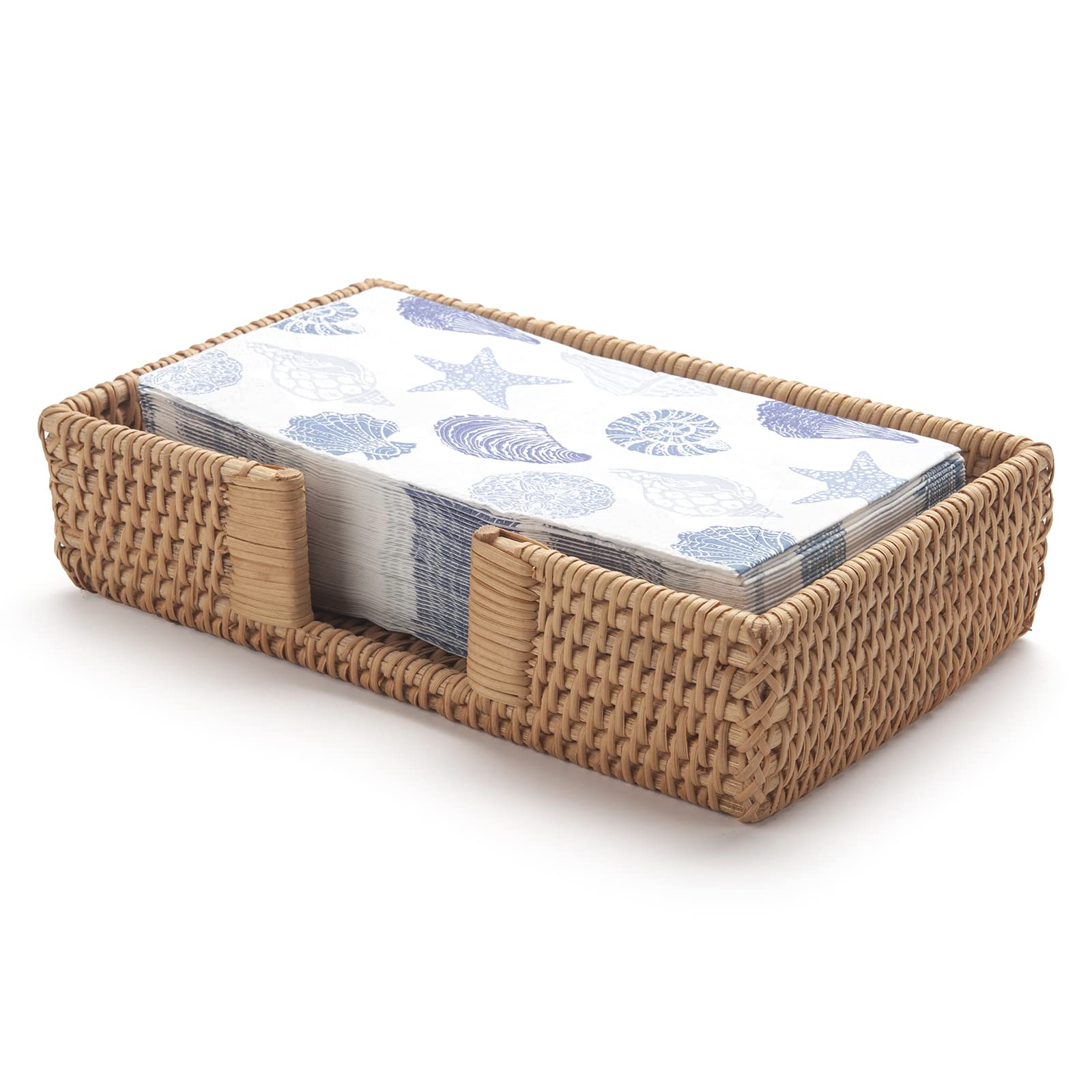YANGQIHOME bandeja-servilletas rattan natural, decoración natural para comedor