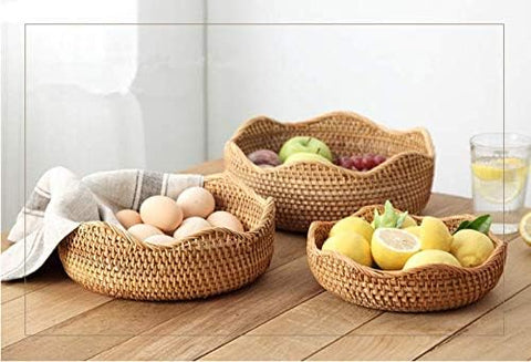 YANGQIHOME canasta de ratán para pan y snacks prácticos.