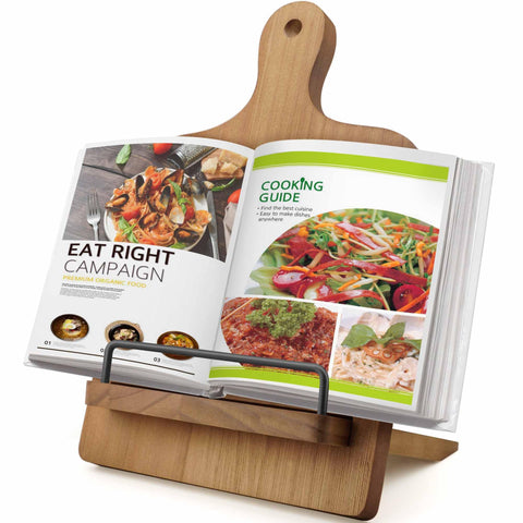 YANGSHUO Portacookbook de madera en cedro sostiene recetas para lectura cómoda
