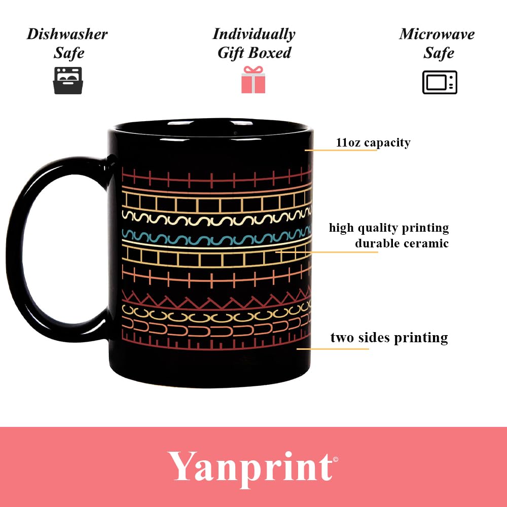 Taza Yanprint apta para microondas y lavavajillas para uso diario.