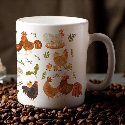 Taza Yanprint con humor de pollo, regalo perfecto para amantes del pollo