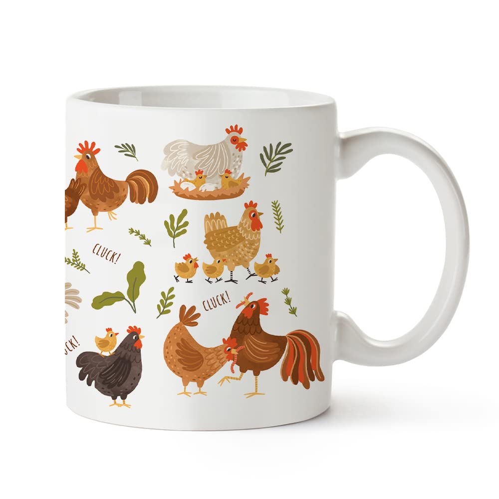 Taza Yanprint para mujer loca por el pollo, regalo divertido