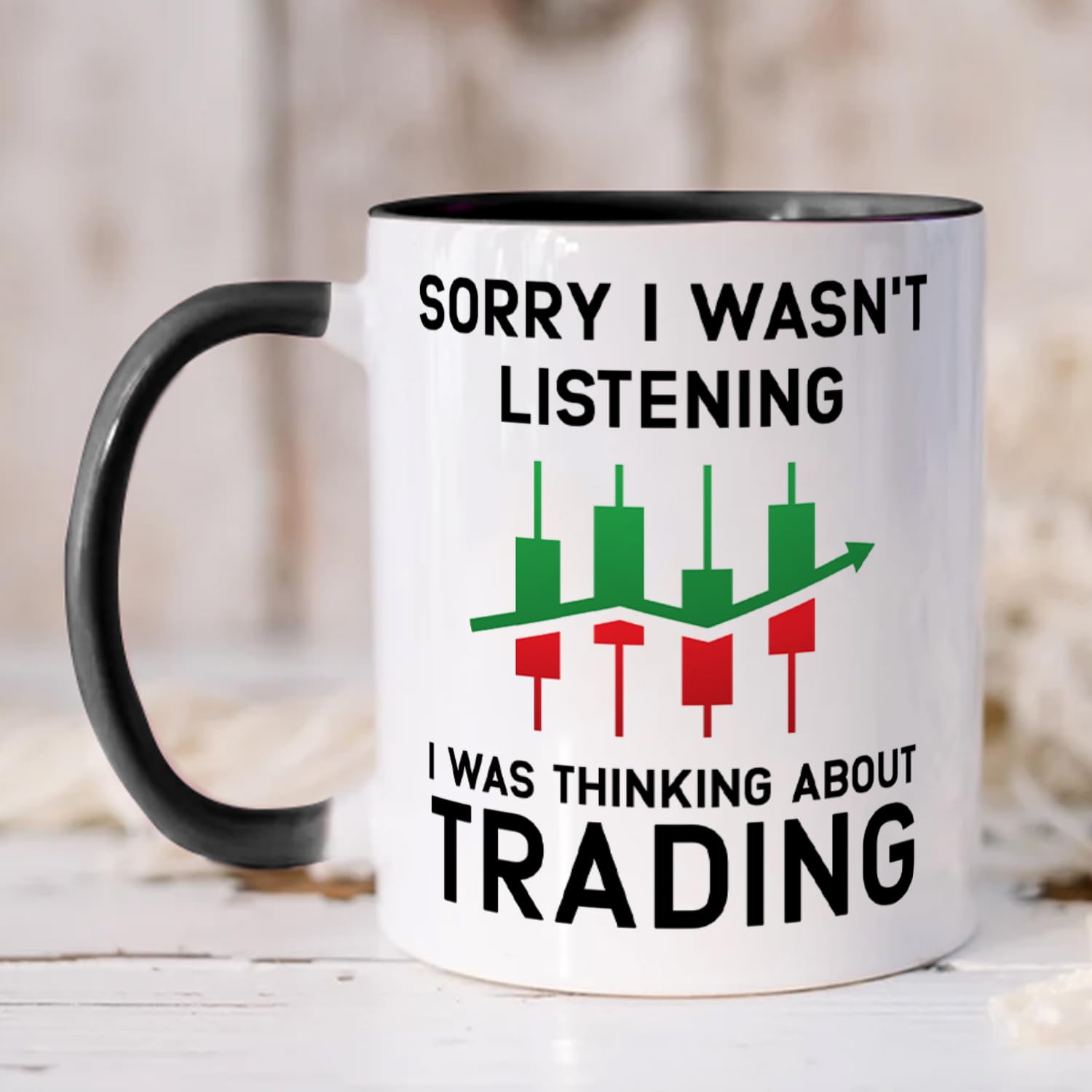 Yanprint Taza Trader apta para microondas y lavavajillas, uso diario cómodo.