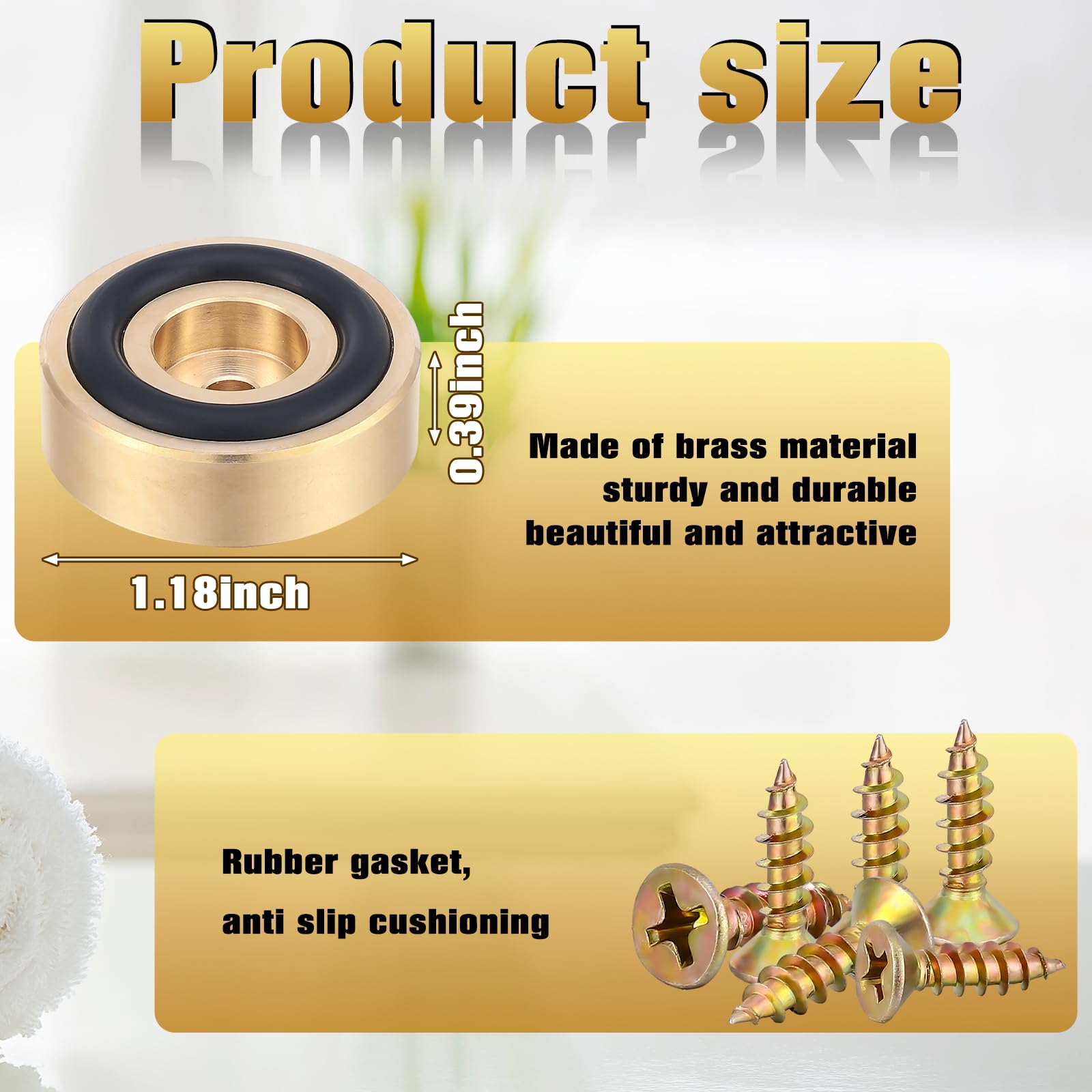 Yaocom patas antideslizantes de bronce protegen superficies y evitan deslizamientos durante cortes.