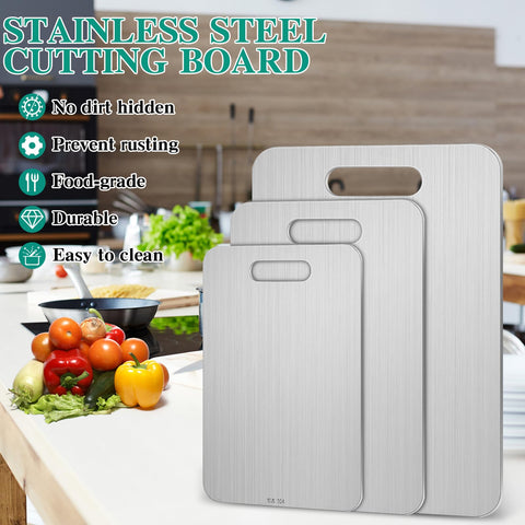 Yaocom tabla acero inoxidable doble cara para frutas y verduras sin contaminación cruzada