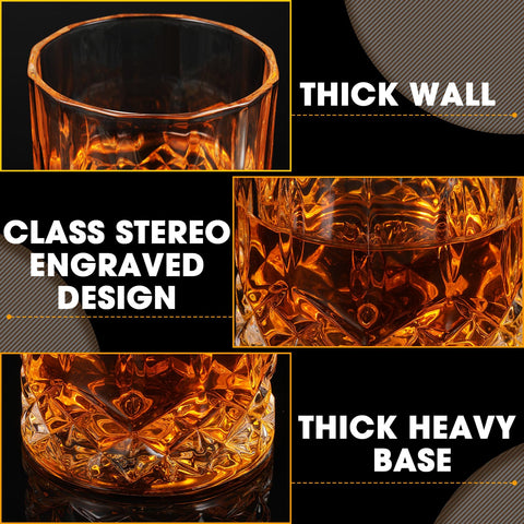 Yaomiao vaso whisky borde grueso, agarre firme para servir con estilo.