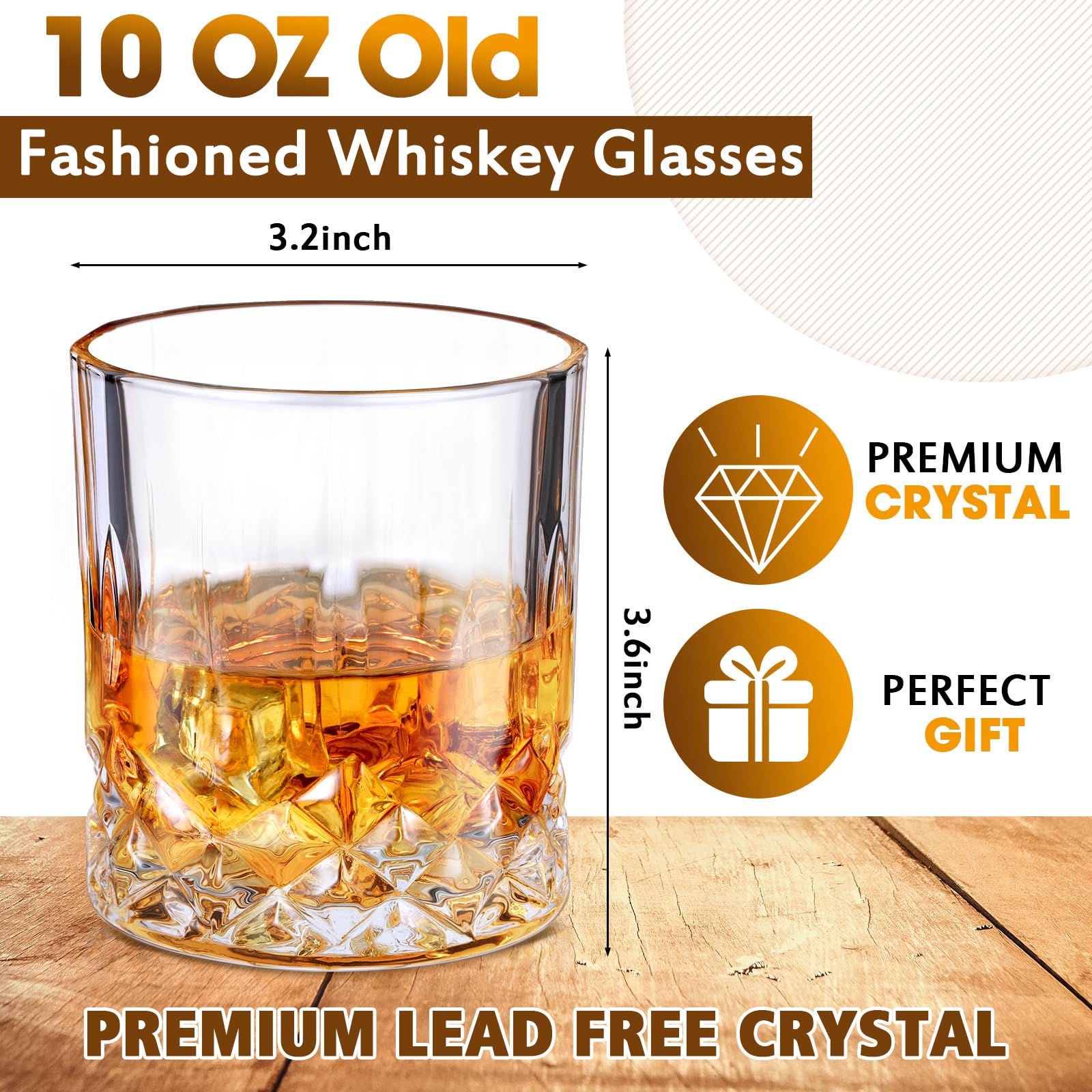 Yaomiao juego 24 vasos whisky, kit completo para reuniones y regalos.