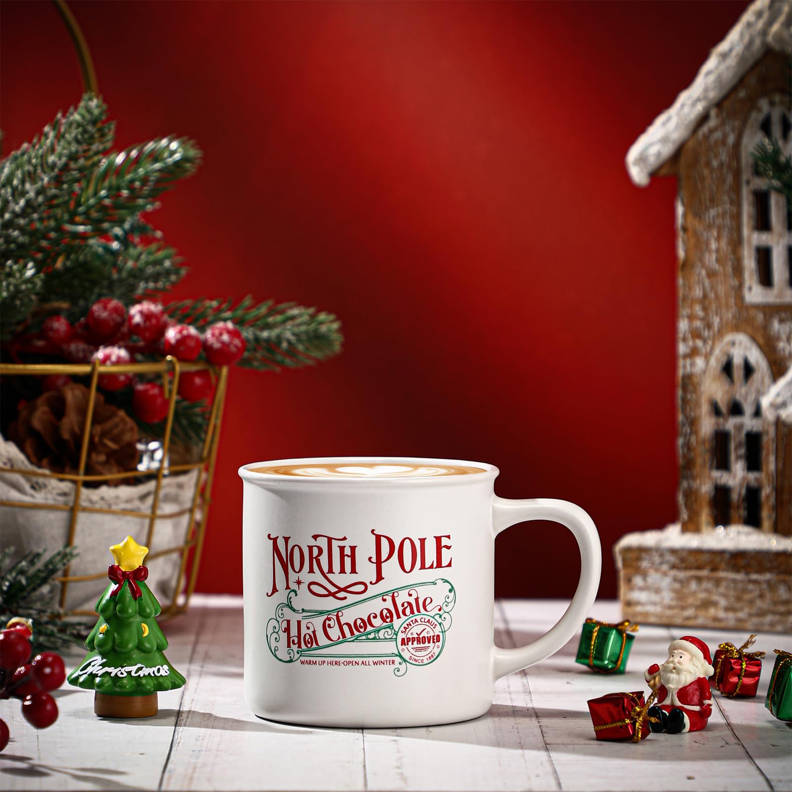 Yaomiao regalo navideño, taza esmaltada para colegas y equipo.