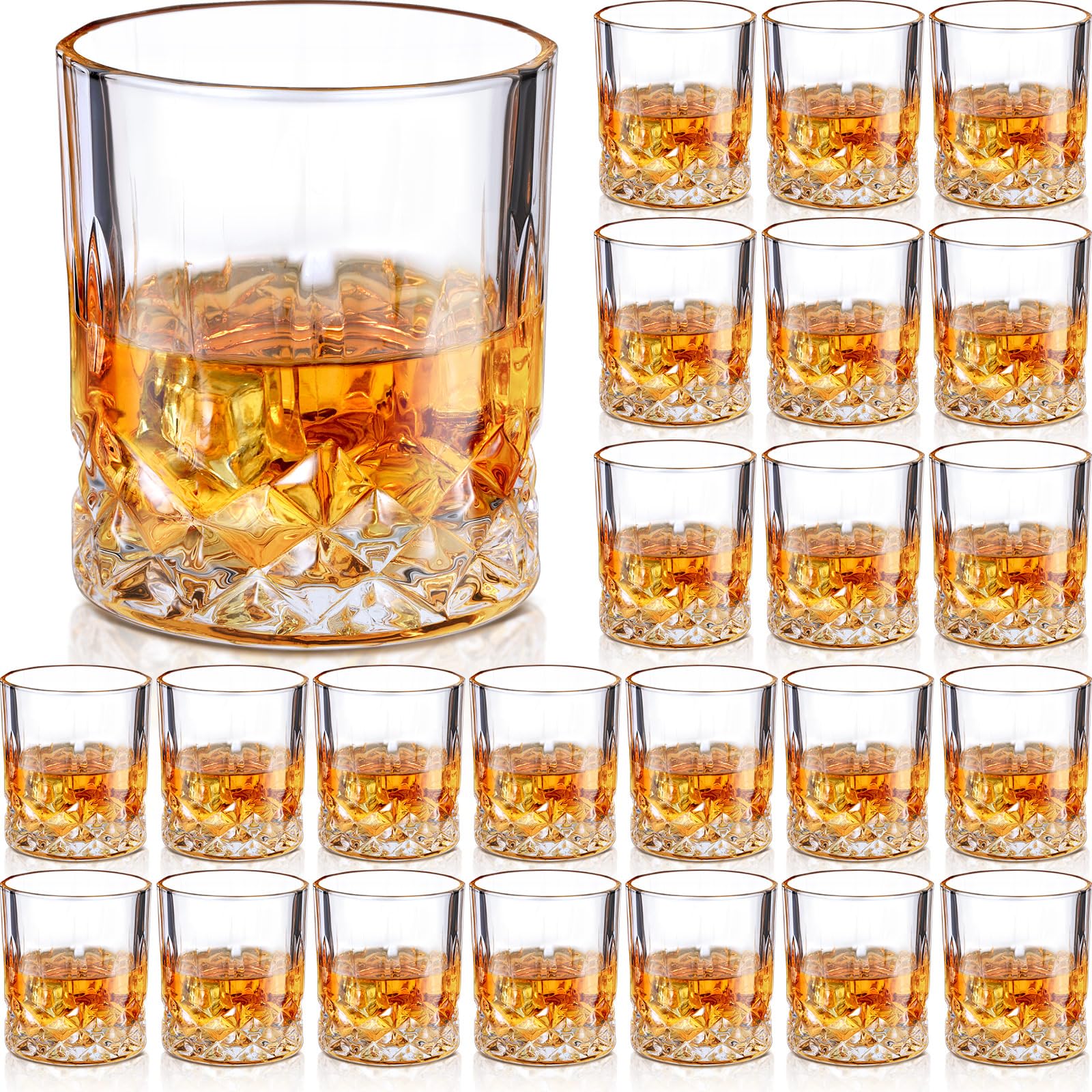 Yaomiao vaso whisky clásico 10 oz, diseño elegante para degustar bourbon en casa.